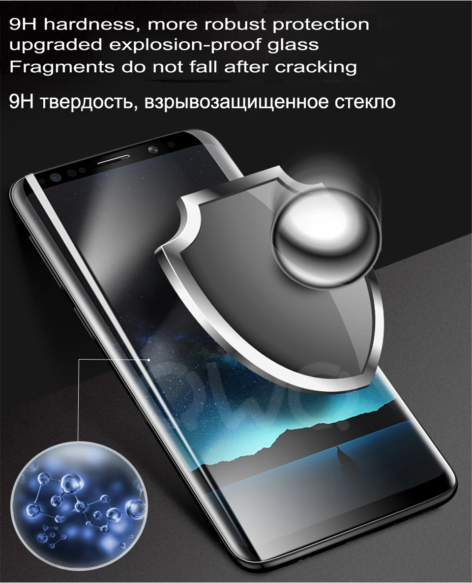 Изогнутое закаленное стекло гидрогелевая пленка для samsung Galaxy A50 note 10 s8 S9 S10 plus 8 9 гидрогели защитная пленка для samsung A70 a7 стекло на самсунг телефон 20D