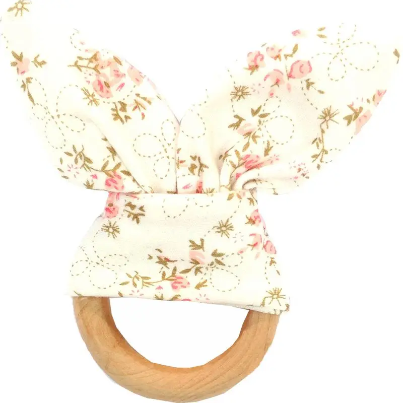 Детские зубные кольца из натурального дерева с тканью | Мать и ребенок