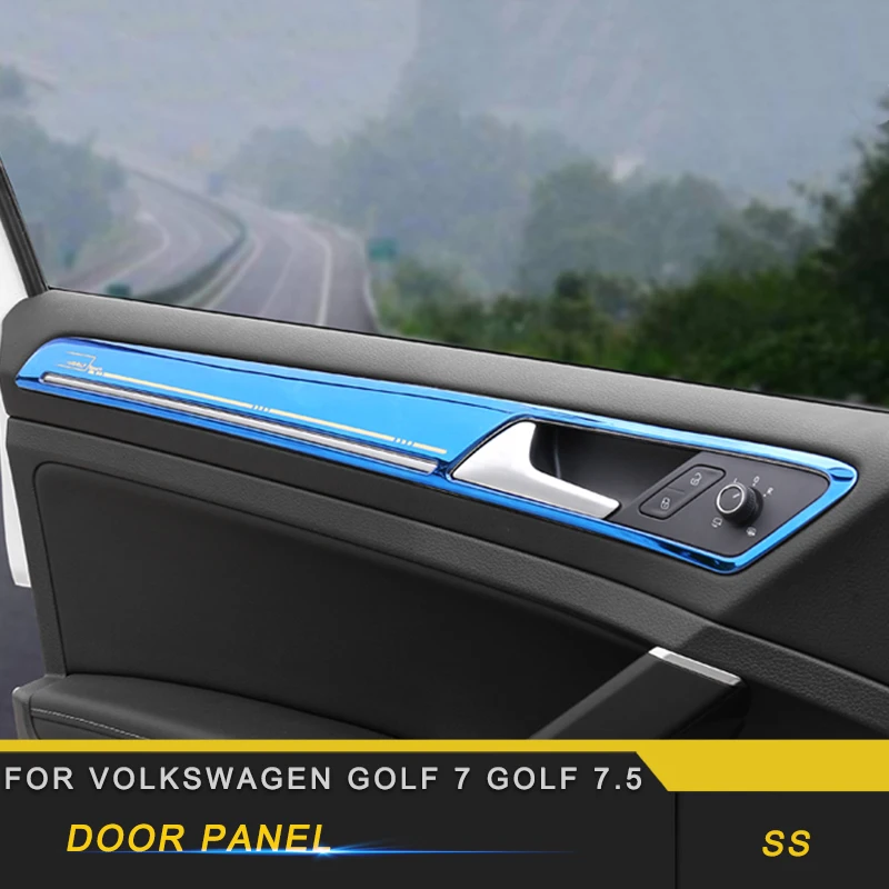 For Volkswagen Golf 7 Golf 7.5 Car Styling Door Gate Panel Cover Trim Frame Sticker Interior Accessories