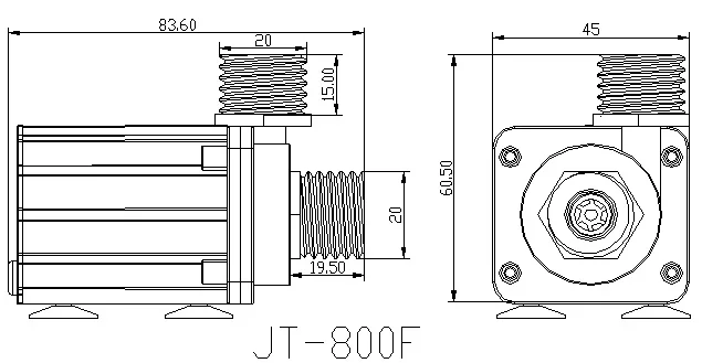 Bringsmart SR 800F DC мини Бесщеточный Водяной насос 12В 340 650л/ч 4 2 9 м погружной аквариум