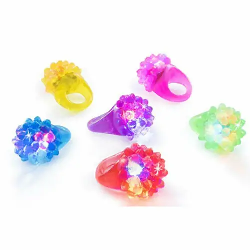 Мигающие кольца красочные светодиодные светящиеся резиновые игрушки для