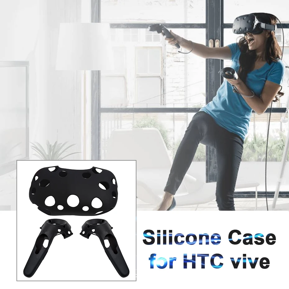 Для htc Vive Защитная силиконовая резина для htc Vive шлем виртуальной реальности контроллер ручка htc Vive чехол оболочка силиконовый чехол