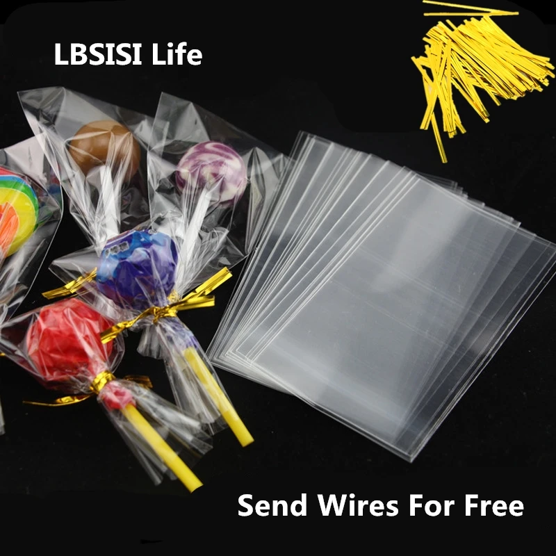 LBSISI Life прозрачный пластиковый пакет для леденцы конфеты Открытый Топ упаковки печенья сувенир для свадебной вечеринки поли полипропиленовый подарочный пакет