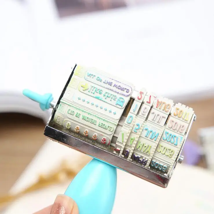 1 x Симпатичные DIY слова и Дата штамп ролик колесико даты штамп для скрапбукинга канцелярские