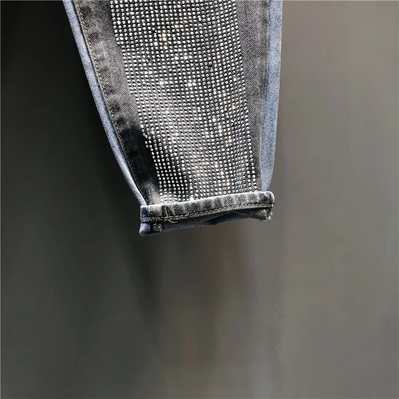 Новинка 2019 весенне осенние женские джинсовые брюки с цветными блоками лидер