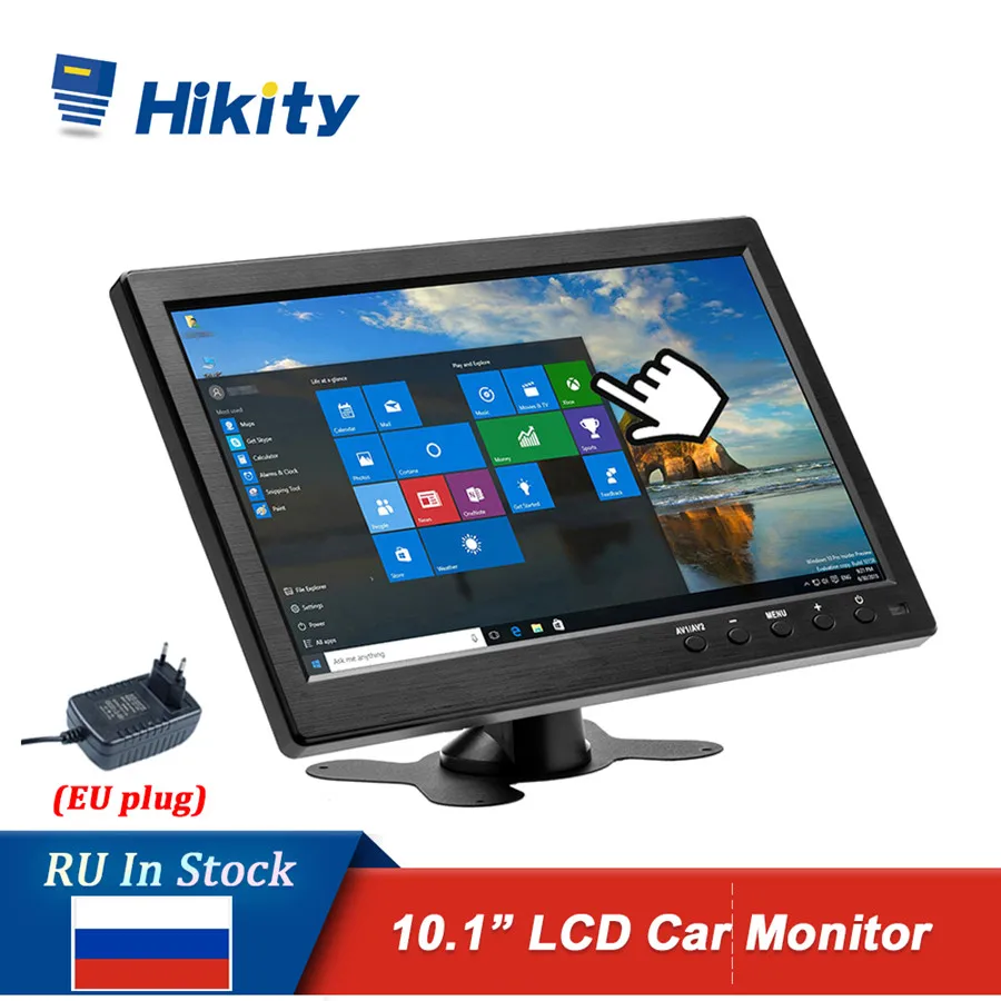 Hikity 10 1 &quotЖК дисплей HD монитор Мини ТВ &amp компьютер Цвет дисплея Экран 2 канала