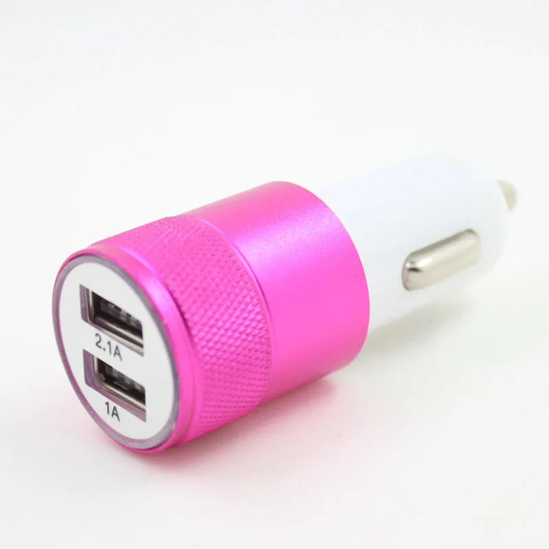 Автомобильное зарядное устройство 2.1A с двойными портами USB сплав универсальная