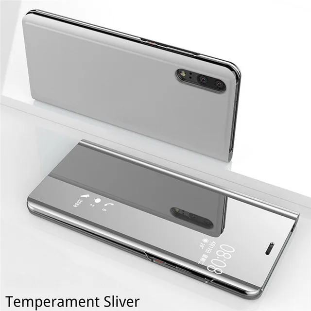 Silver Зеркальный флип-чехол для huawei P20 P30 Lite Коврики 20 Lite рro Y6 Y7 крышка на Honor 20 8X 8A 10 9 lite 7A Y9 P Smart чехол - Цвет: Silver