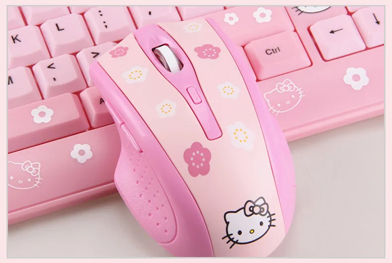 Компьютерная компьютерная мышь hello kitty KT Drahtlose Maus 2400 dpi Pro Spiel mouse Geschenk для девочек, подарок для геймера, перезаряжаемая беспроводная мышь
