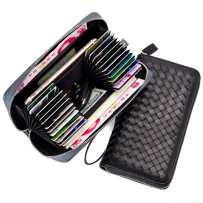 Южная гусиная натуральная кожа кошельки мужские Роскошные овчины Вязание