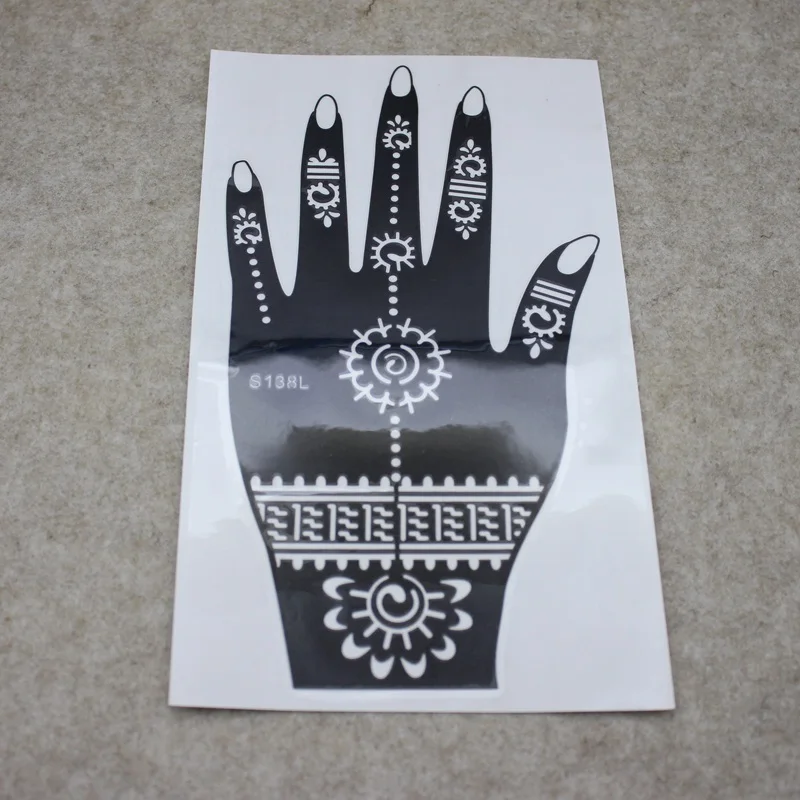 50 листов трафареты для татуировок хной краски тела цветок Аэрограф Для блесток