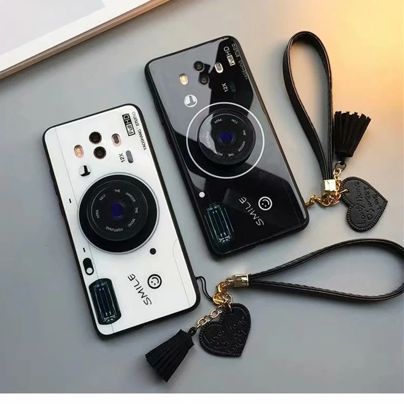 SYCASE стильная ретро камера стеклянная оболочка для huawei mate 20 Lite mate 20 Pro mate 10Pro чехол все включено противоударный чехол для женщин