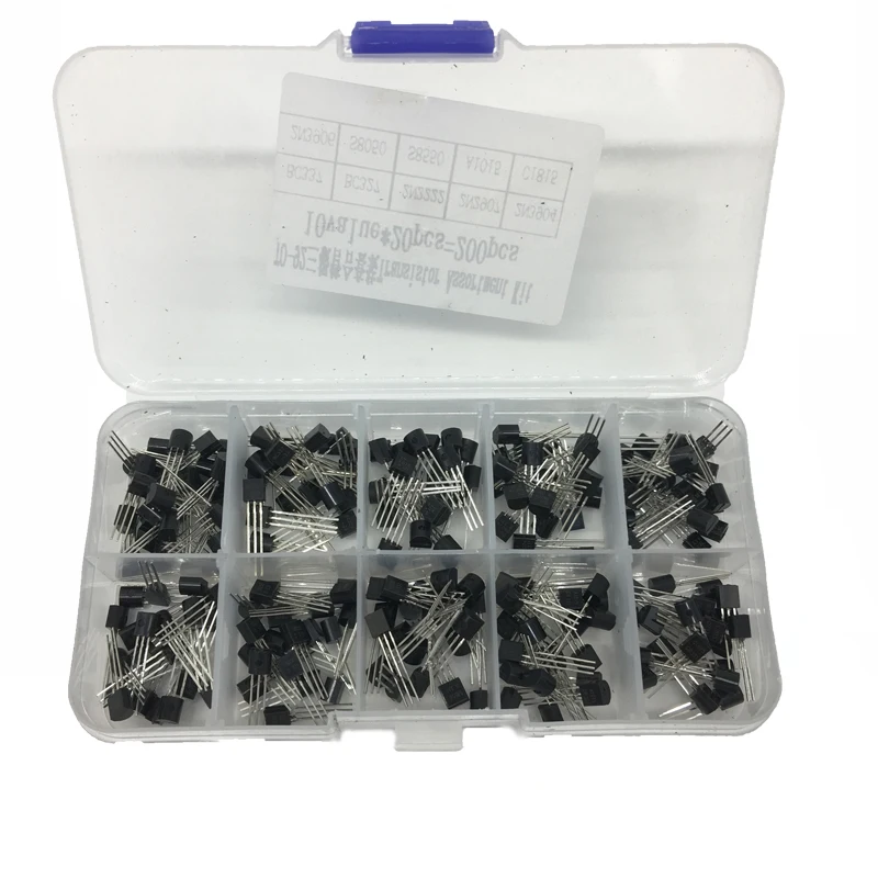 

TO-92 коробка транзисторов Pack kit 10 Значение 200 Pcs транзистор BC337 BC327 2N2222 2N2907 2N3904 2N3906 S8050 S8550 A1015 C1815 PNP