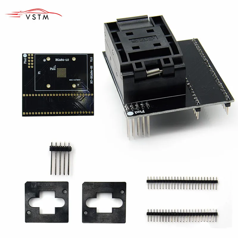 BGA64 Special EMMC Adapter For RT809H Programmer RT-BGA64-01 Socket 1.0mm spacing frame 11*13mm Original New | Автомобили и