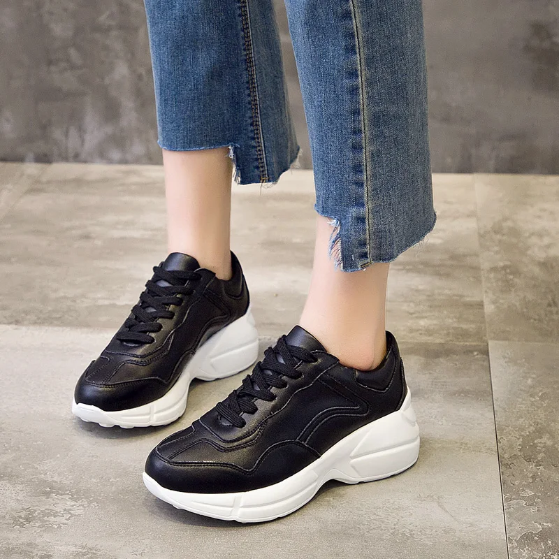 Женские повседневные туфли на платформе в стиле Харадзюку|shoes woman retro|leather loaferswomens