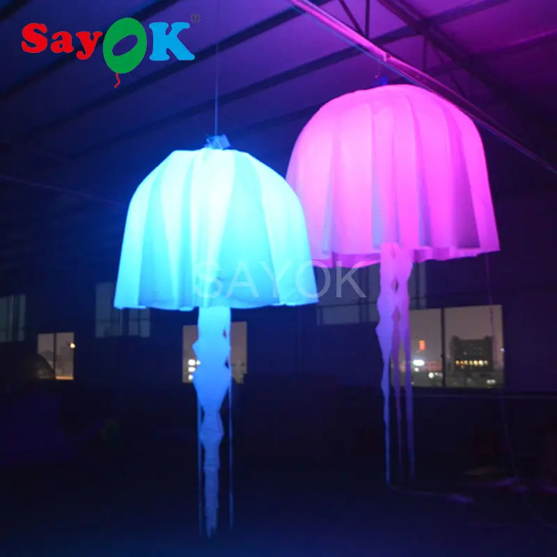Sayok 1 м/1,5 м/2 м надувной подвесной воздушный шар "Медуза" с RGB 17 изменение цвета светодиодный свет украшения для вечерние/события