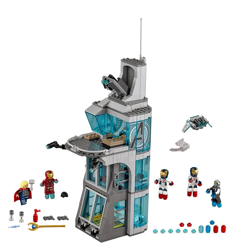 Конструктор Zhenwei SuperHeroes Ironman Marvell Avenger Tower Alliance Building SH678 Мстители подарок