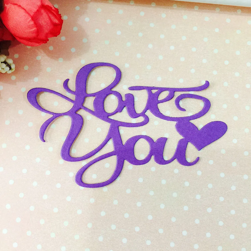 Love you рамка в форме сердца металлические режущие штампы трафареты высечки для