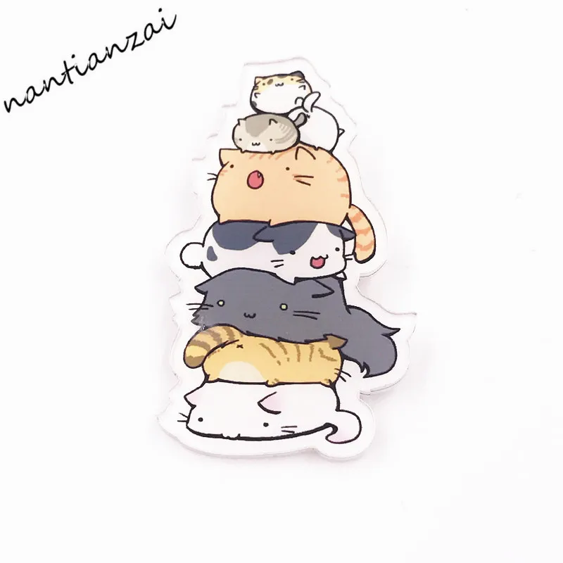 Kawaii фигура Харадзюку наборный животных Пикачу Акриловые Броши матерчатая нашивка декоративная Rozet воротник шарф нагрудные шпильки аксессуары - Цвет: Жасминовый