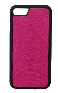 pink case for i6 i7 Тонкий мини-кошелек из натуральной кожи с держателем для карт для женщин и мужчин, держатель для кредитных карт из Натуральной Змеиной кожи, чехол из питона для карт i6 i7 - Цвет: pink case for i6 i7