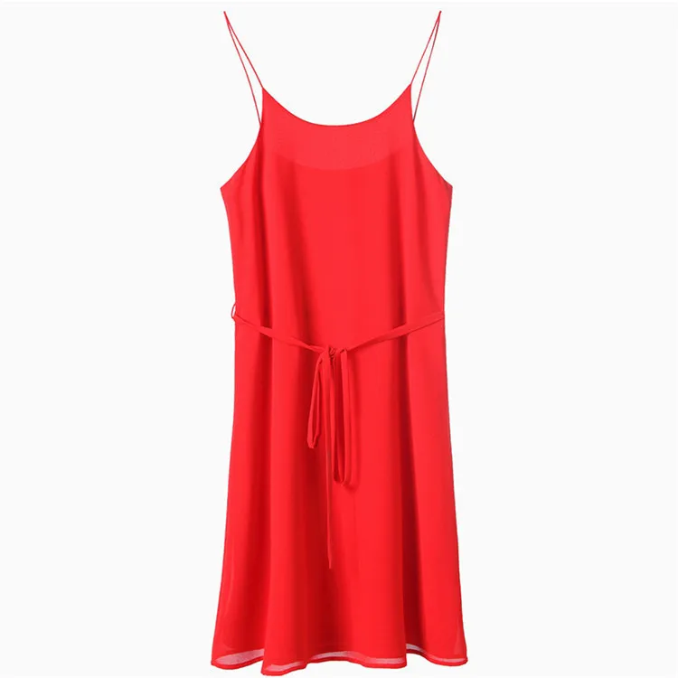 

European And American Fashion Sleeveless Chiffon Dress Black Slim Chiffon Sexy Dress For Spring And Summer Women Clothing