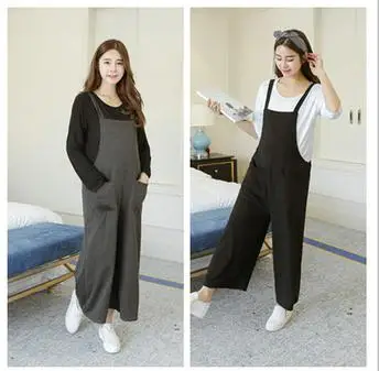 Штаны для беременных весна-осень 2019 нагрудник шорты большого размера свободная