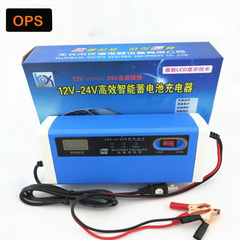 ЖК-дисплей 12/24 в 10A Auto-acculader Smart Motorfiets Lood-zurr Oplader &amp 4AH-200AH свинцово-Кислотное умное