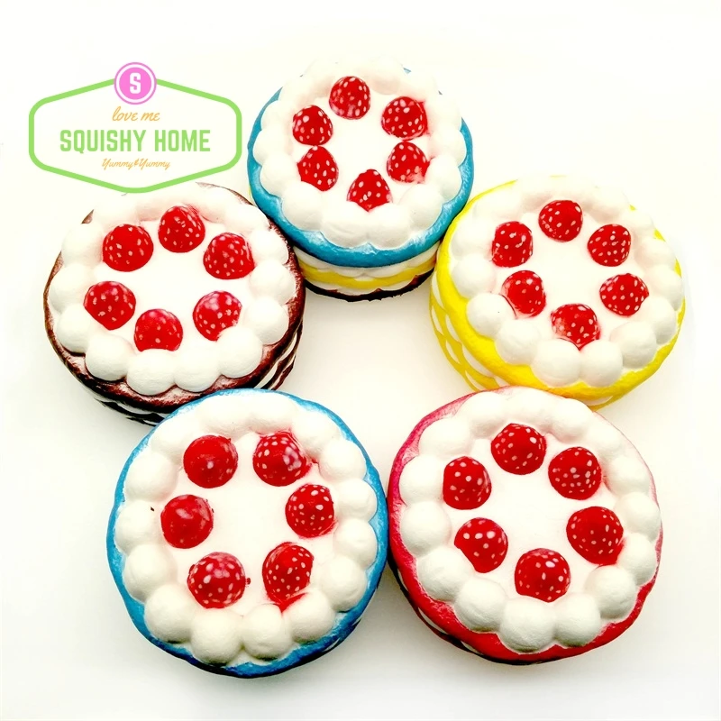 Kuutti Squishy 1 шт. дешёвый Джамбо кавайный клубничный торт мягкое медленно растущее