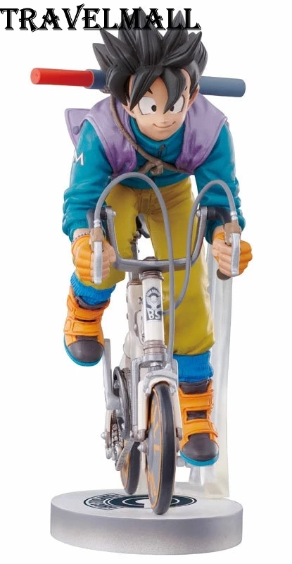 TraVelMall New in Box Anime Son Goku Gokou Bicycle Ver. 18cm PVC Action Figure Toy Doll for Dragon Ball DragonBall Z kids gift | Игрушки и