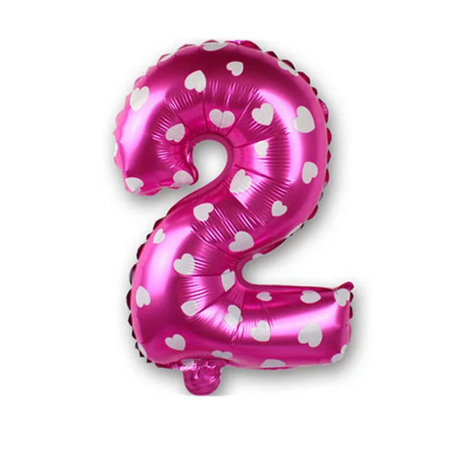Pink 2 Большой 30 дюймов 1 шт розовый и голубой номер фольги шары алюминиевый баллон гелия С Днем Рождения Декорации на свадьбу, вечеринку globos поставки - Цвет: Pink 2