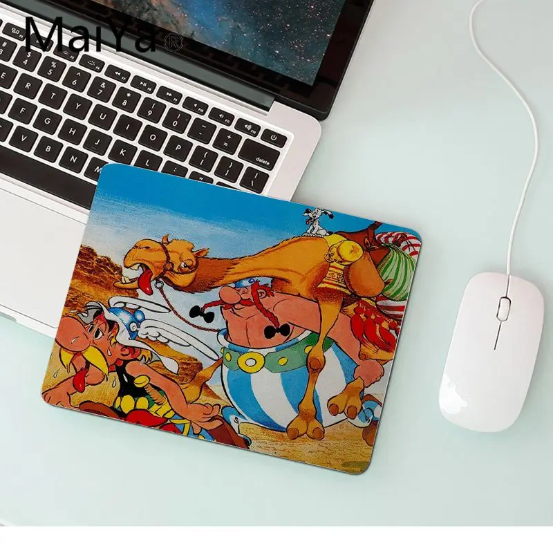No Lock Edge18x22cm Maiya My Favorite Asterix Obelix gamer play mats Mousepad Top Selling Wholesale Gaming Pad mouse - Цвет: No Lock Edge18x22cm