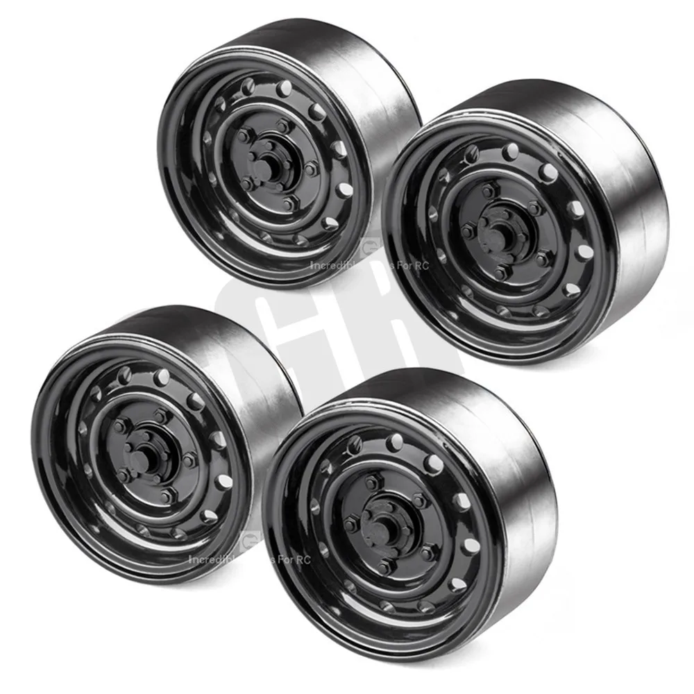 Black 4pcs Классический 4 шт. металлический 1,9 дюймов обод ступицы колеса Beadlock для 1/10 RC Гусеничный автомобиль TRX4 Defender Bronco RC4WD D90 D110 осевой SCX10 90046 - Цвет: Black 4pcs