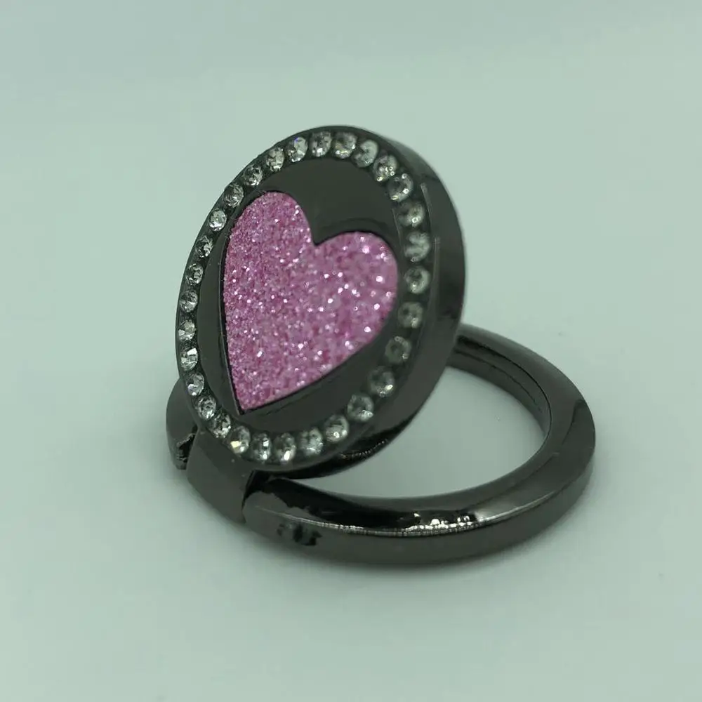 Black Pink Кольцо на палец, подставка, держатель для iPhone, samsung, Xiaomi, универсальный смартфон, мобильный телефон, Алмазный держатель, сотовый телефон, автомобильный держатель, подставка - Цвет: Black Pink