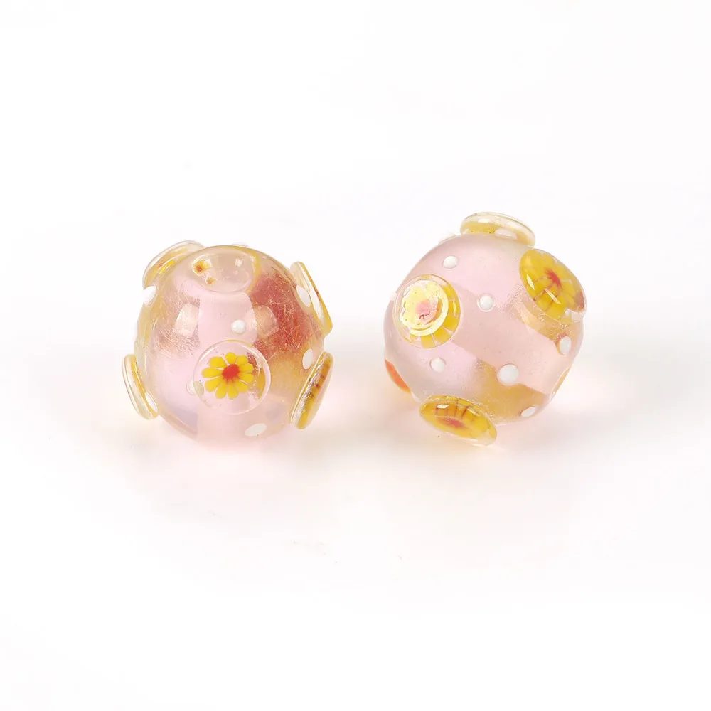DoreenBeads стеклянный бисер в японском стиле круглые прозрачные цветы