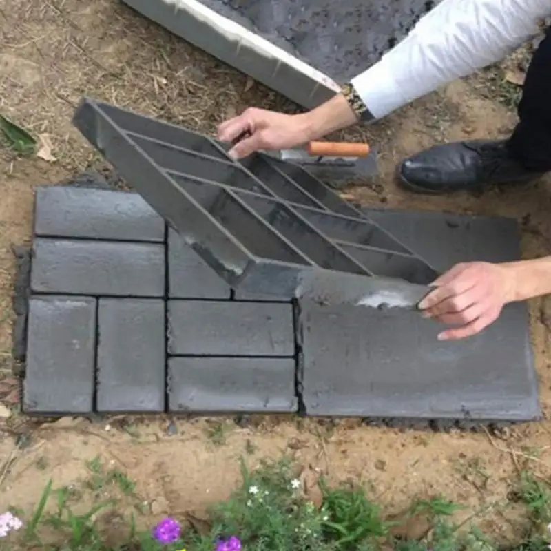 DIY Пластиковая форма для изготовления дорожек, ручная тротуарная плитка, цемент, кирпич, дорожная плитка, бетонные формы, инструмент для садовой тротуарной плитки, аксессуар