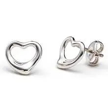 Ювелирные изделия из стерлингового серебра 925 пробы открытые милые серьги