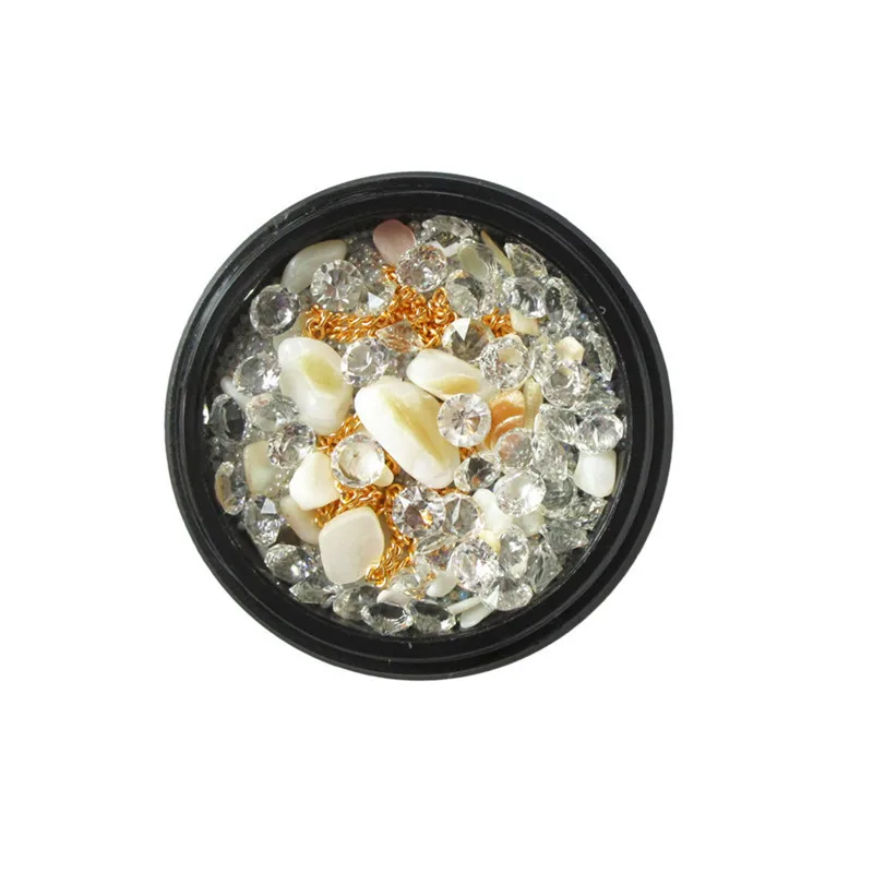 3D Стразы для дизайна ногтей украшения Жемчужный Камень акриловая металлическая