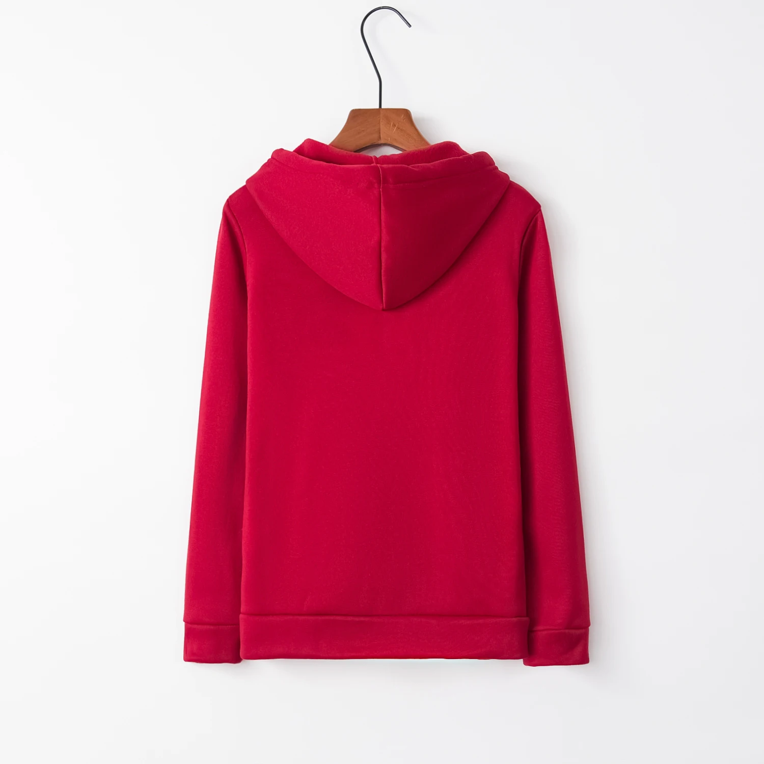 Женская толстовка на молнии однотонная с капюшоном и длинным рукавом 2018|Женские