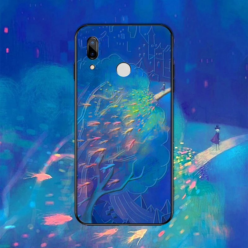 Чехол для Huawei P20 Lite черный чехол Pro телефона с рисунком феи|Бамперы| |