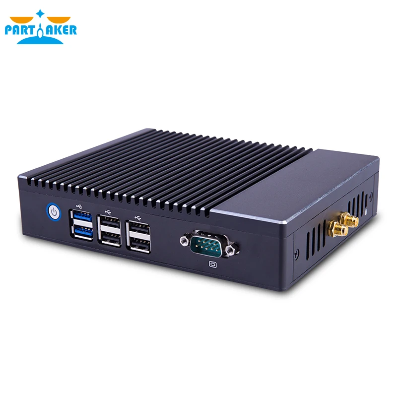 Двойной HDMI Lan безвентиляторный мини ПК с J3160 алюминиевый чехол для цифровой
