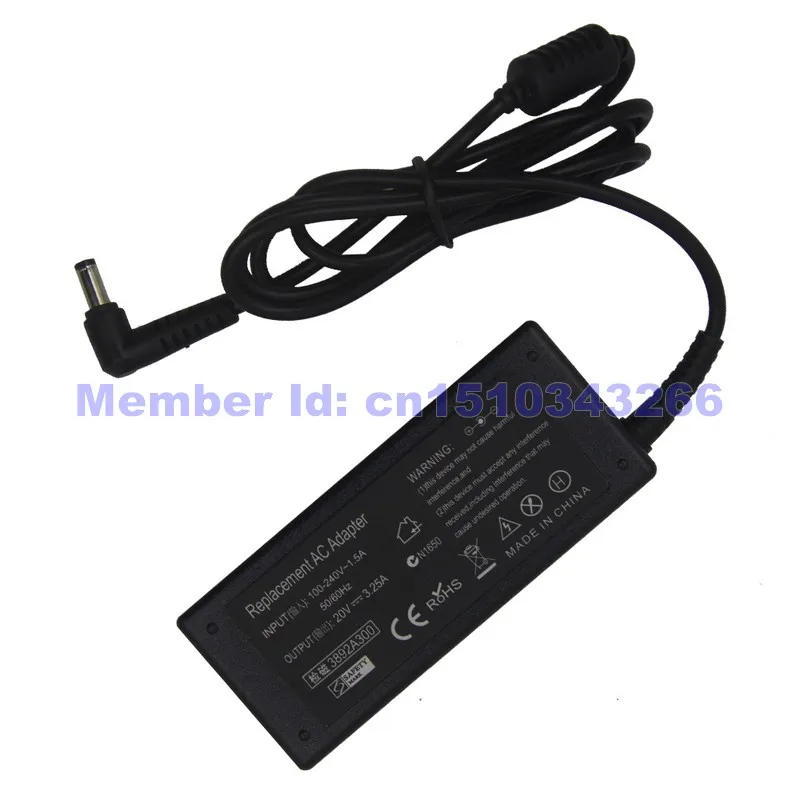 Замена для Lenovo 20V 3.25A 5 5*2 MM 65W U510 U550 V460 Y330 Y460 Y470 Y560 Z360 Z370 Z380 Z460 Z465 | Компьютеры и офис