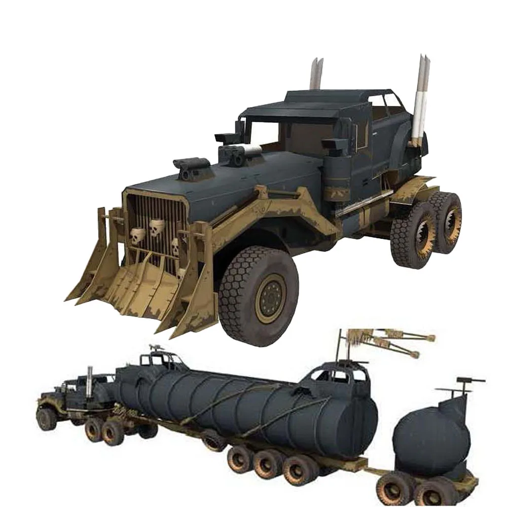 3D бумажная модель прицепа модель грузового автомобиля Игрушка Военная установка руководство DIY Военная коллекция подарок