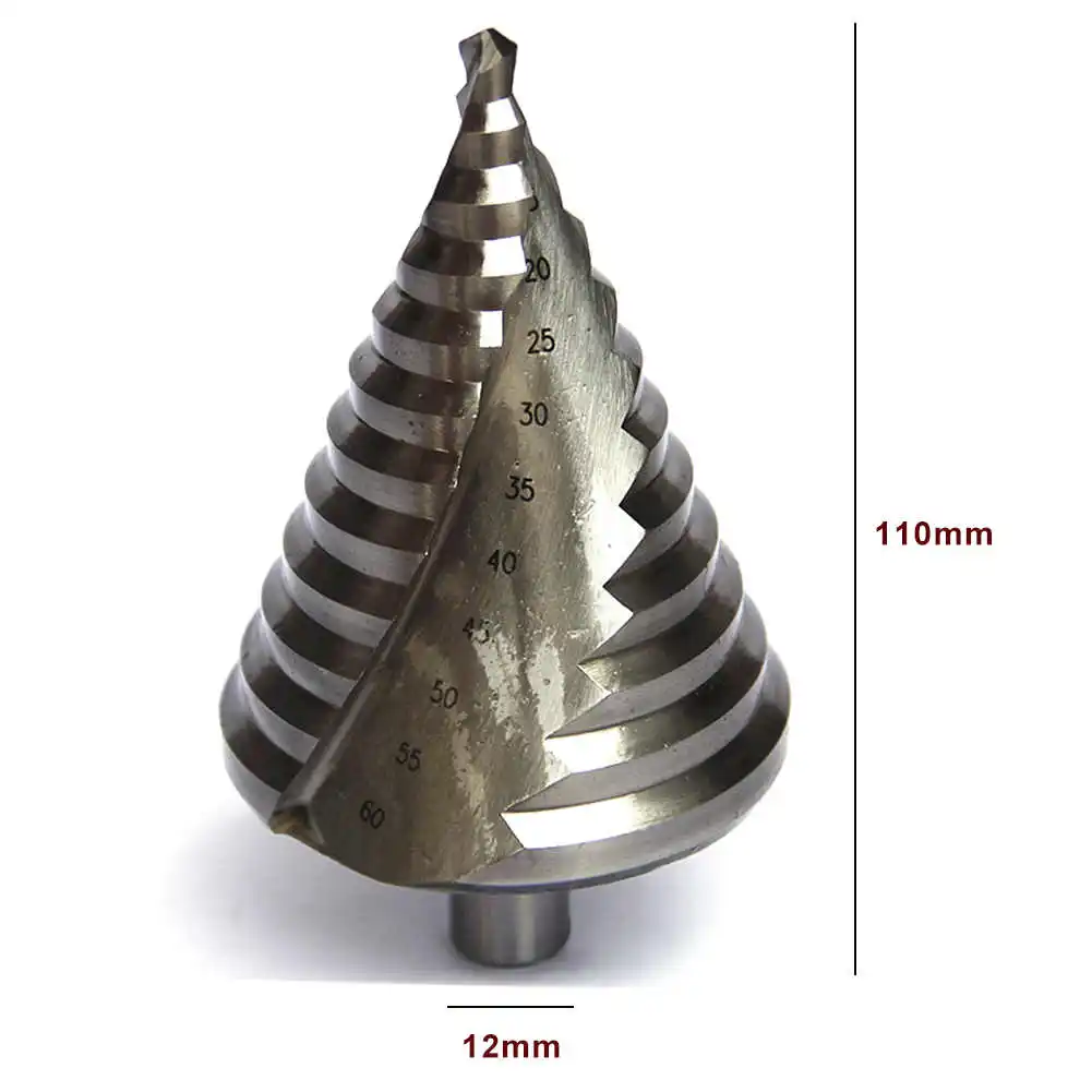6-60mm 110 мм Коническое отверстие HSS с титановым покрытием Шаг сверло инструменты для сверления HSS 6-60 мм стальной металлический дыропробивной пресс Прямая поставка - Цвет: 6-60mm