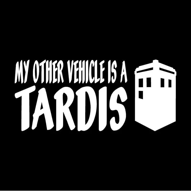 TARDIS Doctor Who Decal Car Window Bumper Sticker with My Other Vehicle Is a TARDIS Design image 3