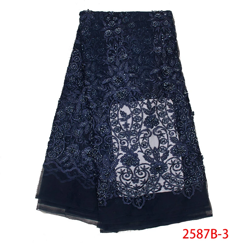 Hot Sale 2019 African Tulle Lace 5yards High Quality Luxury Peach Fabric French Handmade Beaded for Dress GD2587B-1 | Дом и сад