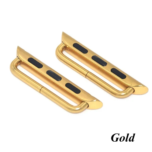 Gold Для Apple ремешок-адаптер для наручных часов 4 5 44 мм 40 мм iwatch 3 2 42 мм 38 мм застежка из нержавеющей стали адаптер Разъем Аксессуары для часов - Цвет ремешка: Gold