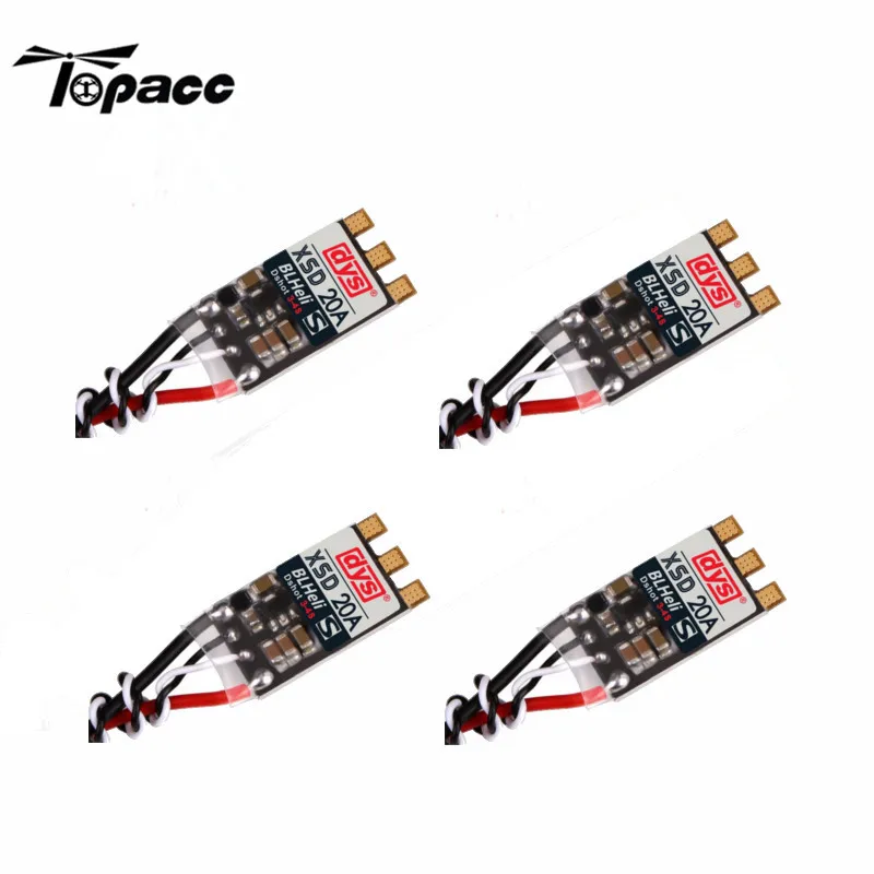 Лучшее предложение 4X DYS XSD 20A 3 4S ESC BLHeli_S поддержка Dshot600 Dshot300 контроллер скорости