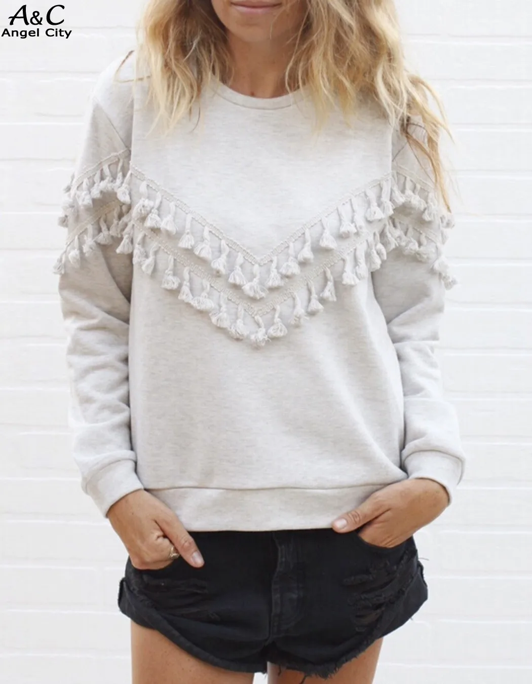 Женщины Осень Зима Толстовка Вскользь Толстовки С Длинным Рукавом Женский