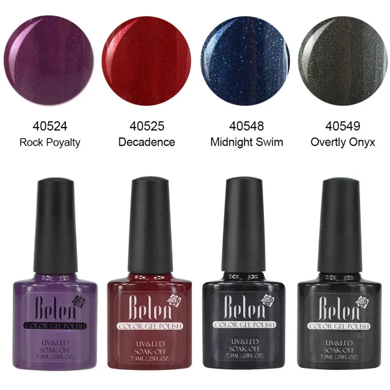 BL-S-C019 Belen 4 шт./набор УФ-гель для ногтей Vernis Полупостоянный 7,3 мл Лак Дизайн Маникюр Искусство Гибридный замочить от лака Набор лаков - Цвет: BL-S-C019