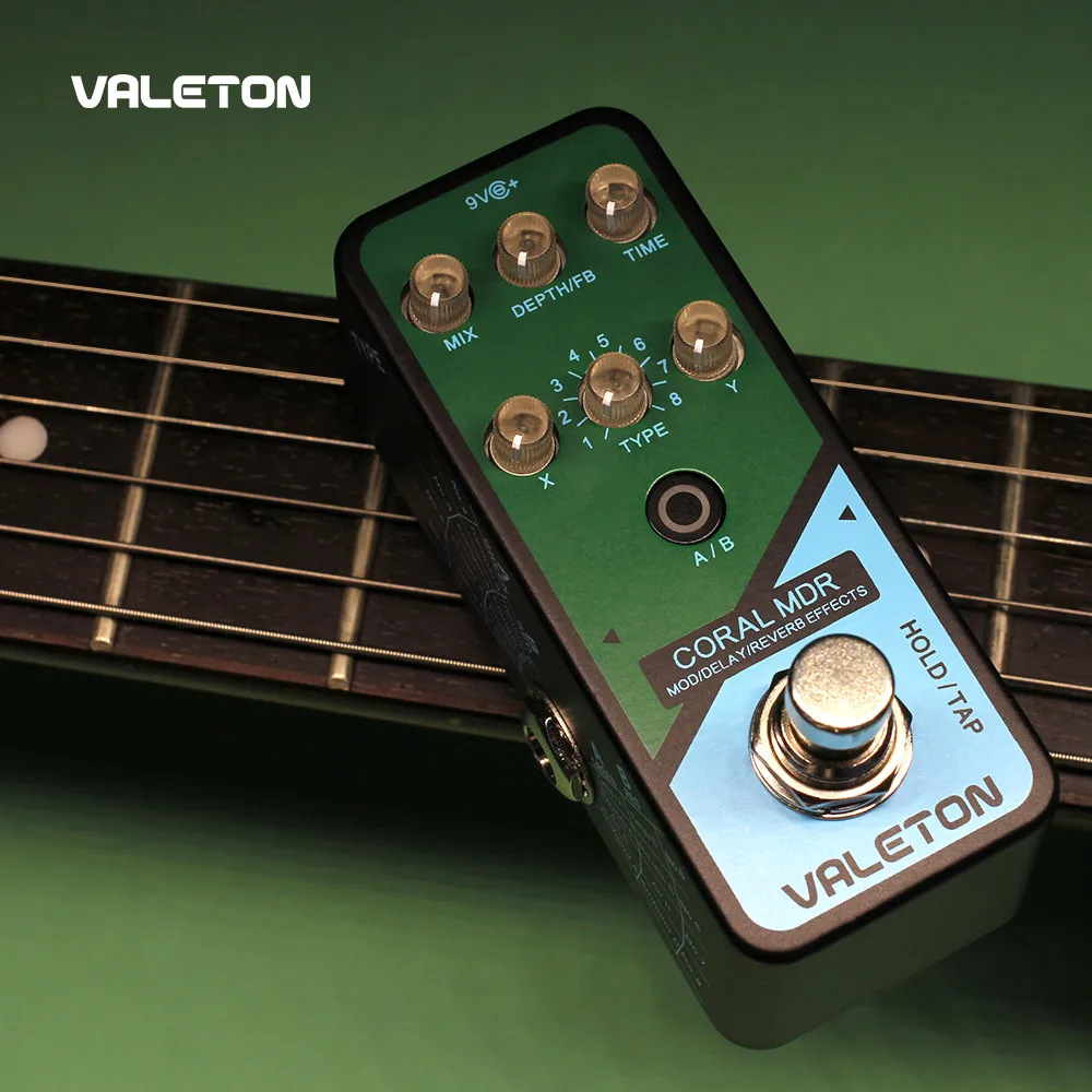 Valeton многофункциональная педаль для гитары Coral MDR of Reverb задержка хора Phaser Vibrato Tremolo
